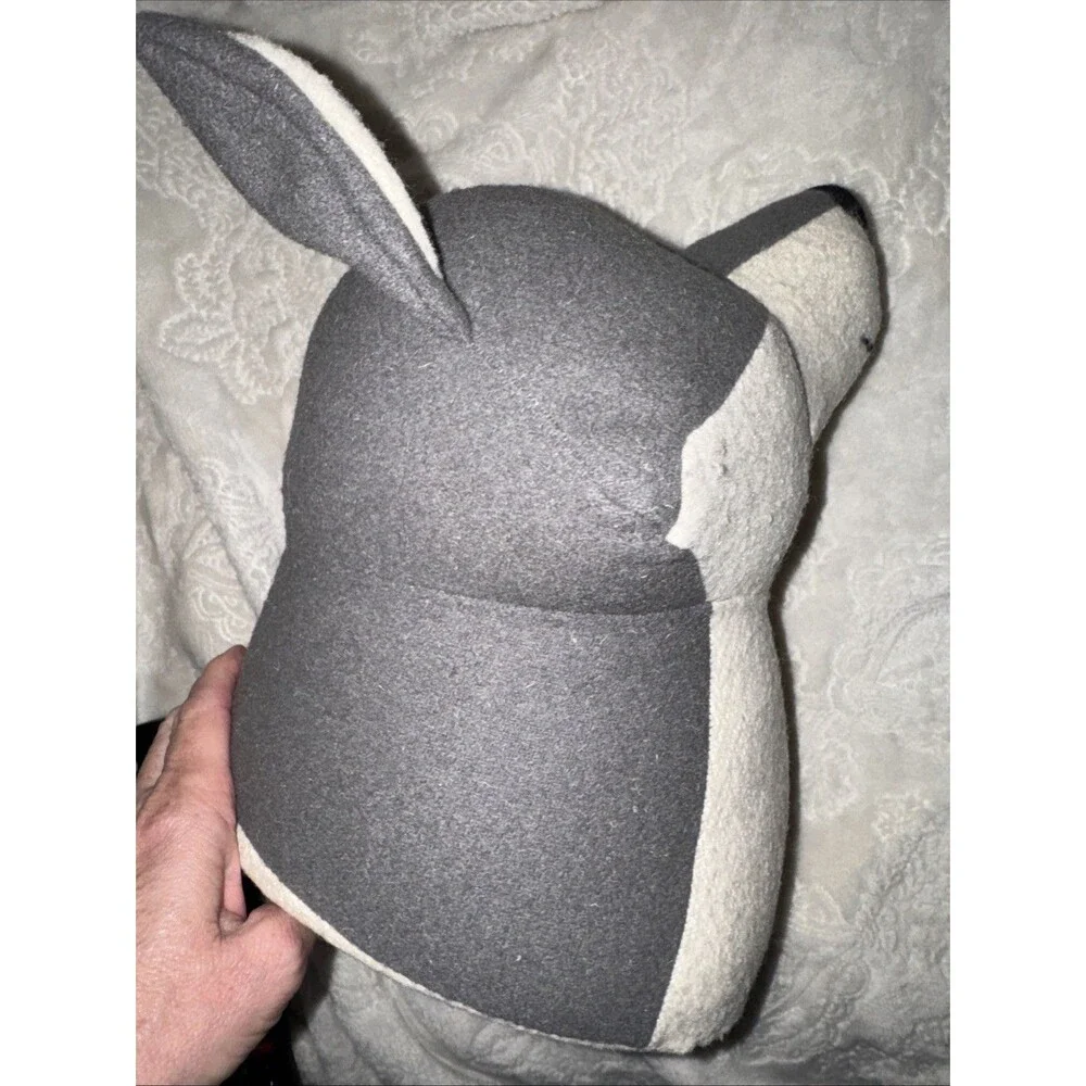 Pillowfort Target Grey Fabric Wolf Plush Head Wall Mount Room Decor 11”